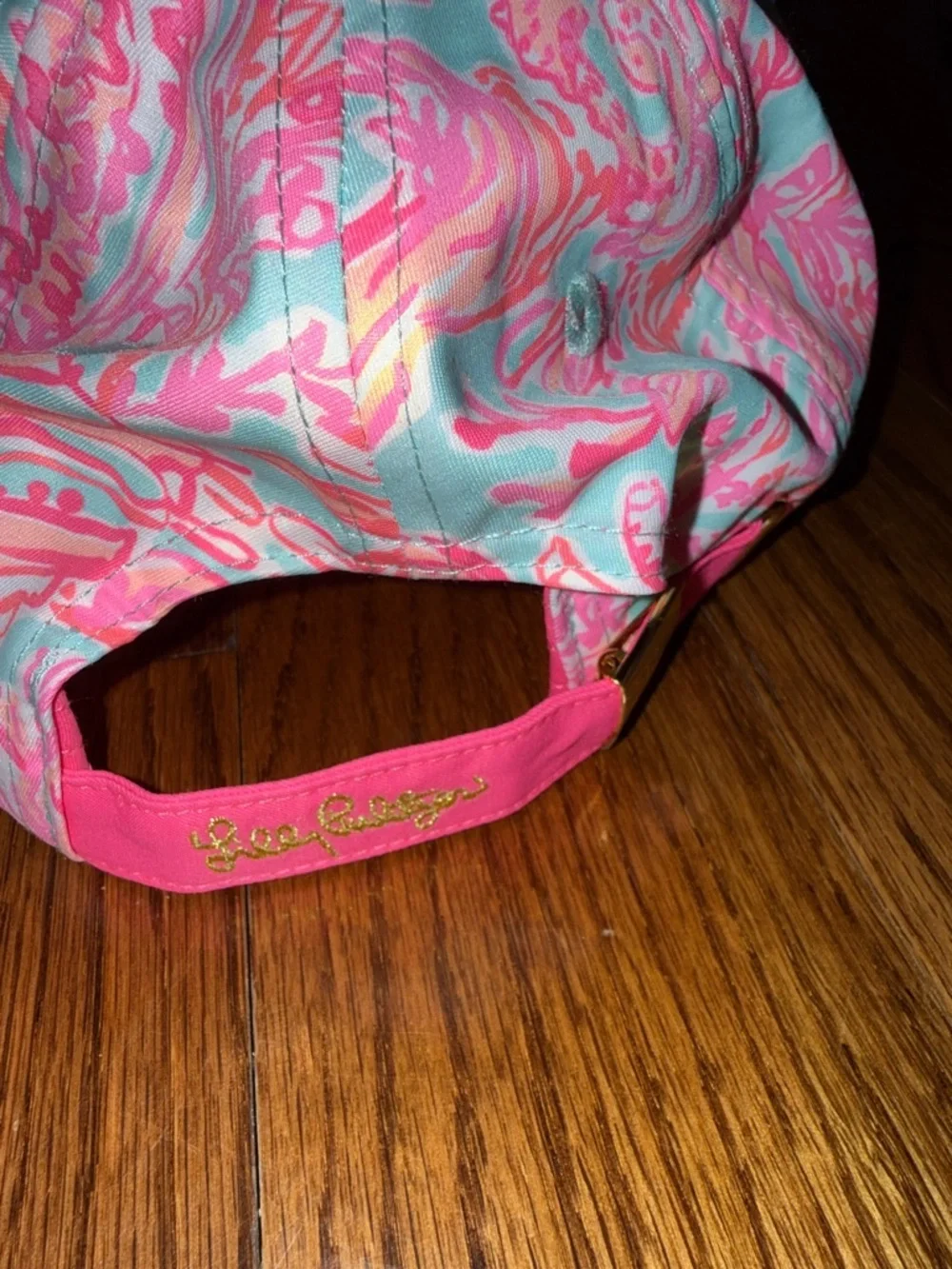 Lilly Pulitzer Run Around Hat Seasalt Blue Shell We Dance NWOT